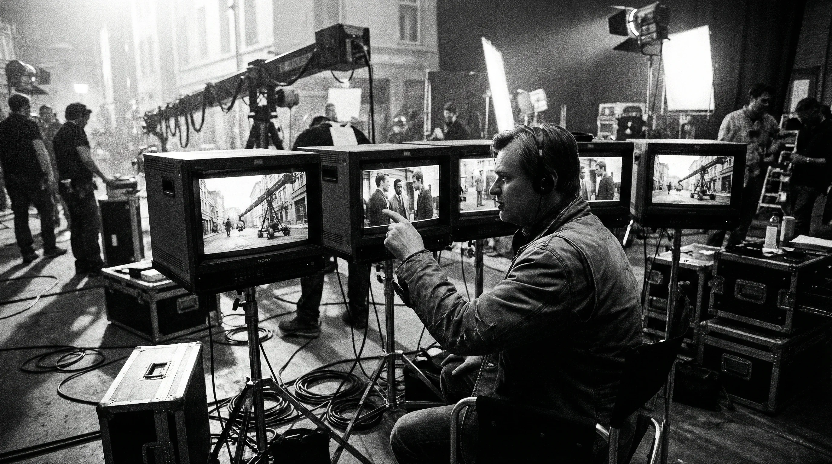 电影导演在拍摄现场监看画面 - 九色视频 | 每周更新 | 九色视频的策展人为你挑选最具潜力的独立电影。团队的专业精神